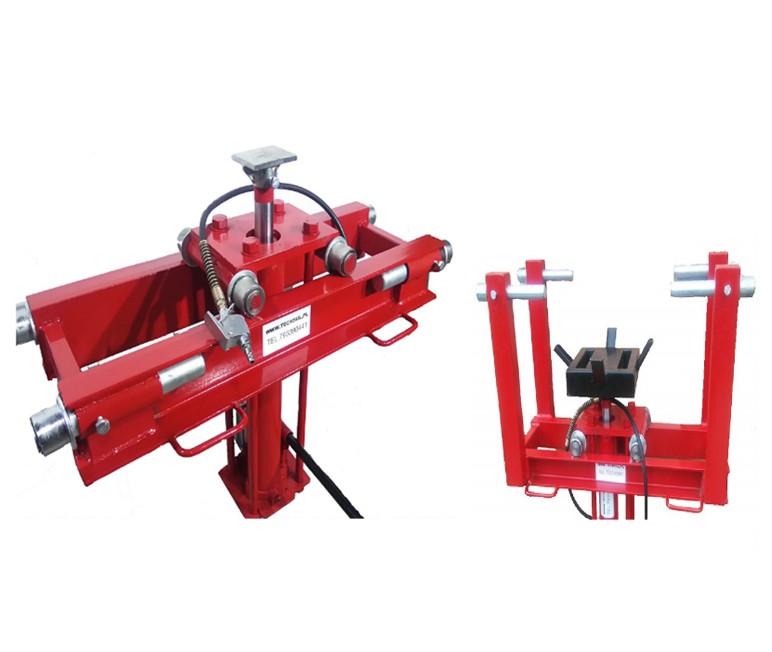 Podnośnik kanałowy TECHSK8 pneumatyczno-hydrauliczny 12T + przystawka do skrzyń TECHSK8